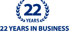 22 Years in business.